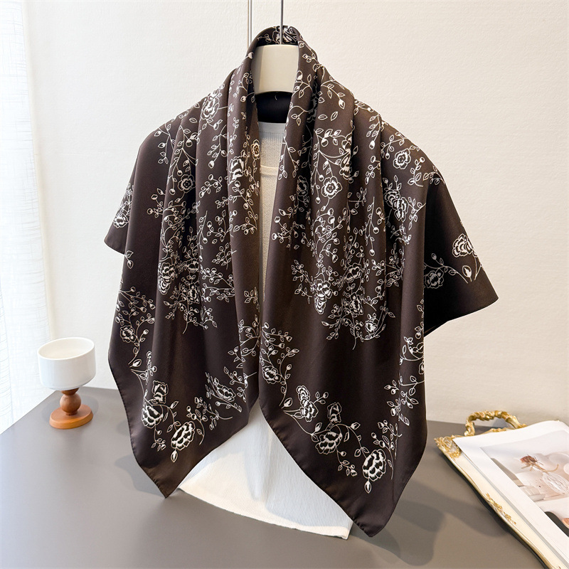 Ascot Neck Scarf - Luxuriöser Vintage-Schal, 90 x 90 cm,