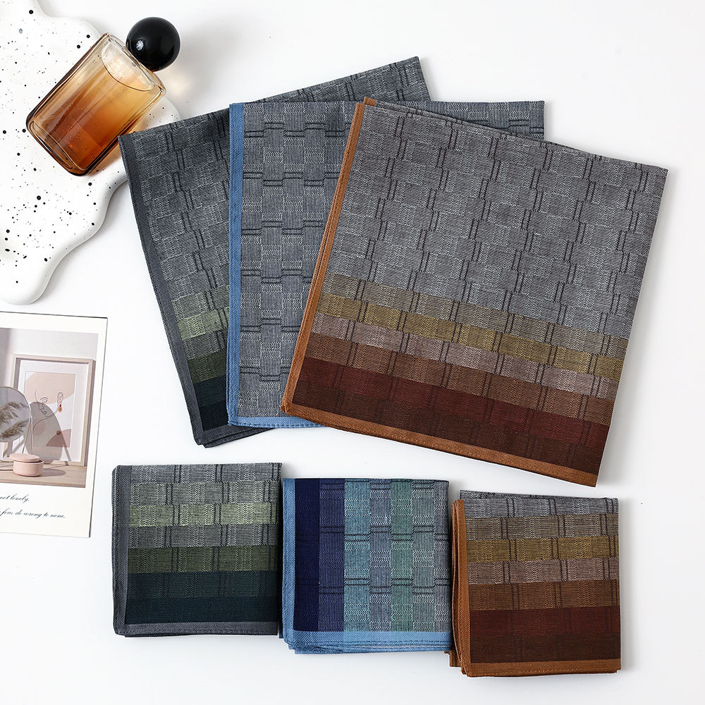 Handkerchief Cotton Men - Herren-Taschentuch aus Baumwollgarn, gefärbt mit Kontrastfarben,