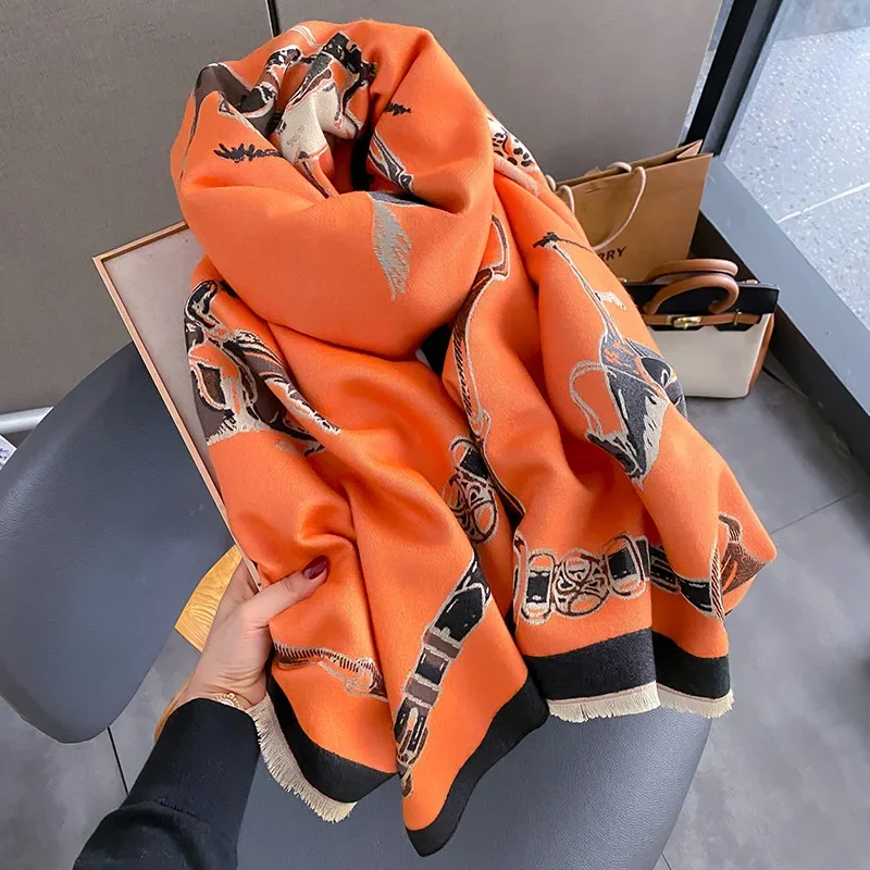 Woven Scarf Blanket - 2024 luxus Warme Pashmina Schal Frauen