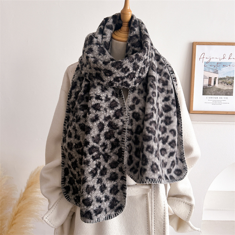 Herbst Winter Leoparden-Schal  – Woven Scarf Blanket Bewertung und Preis
