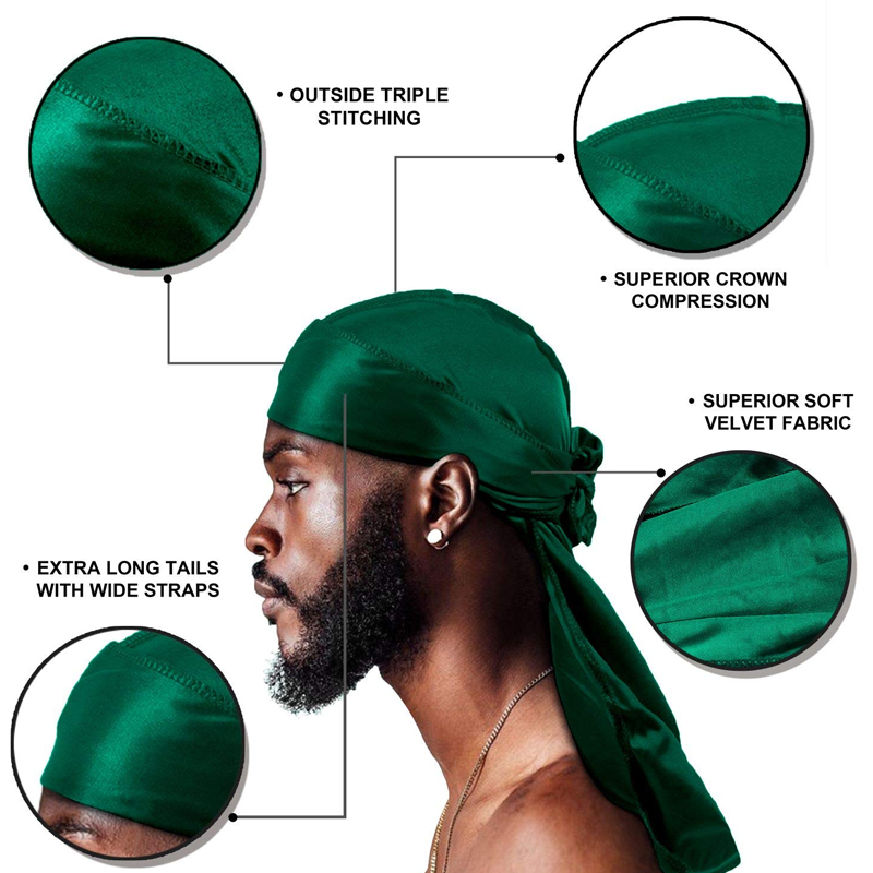 1-4Pcs Neue seide Durag Bandan – Bandana Doo Rag Bewertung und Preis