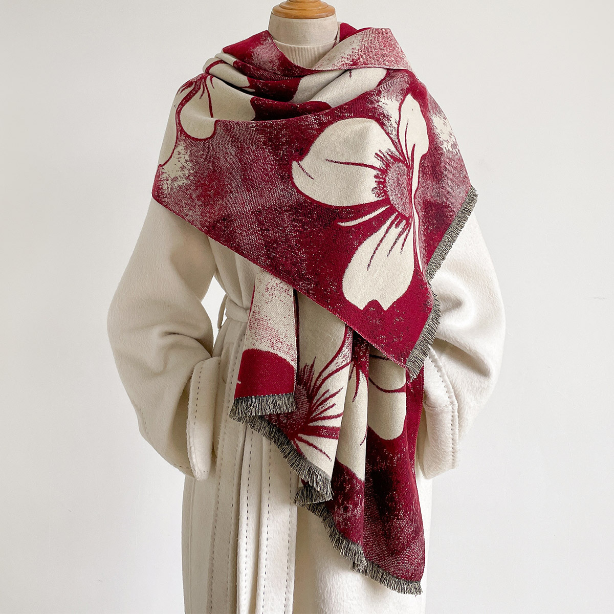Damen-Schal aus Kaschmir-Imita – Pashmina Wrap Large Bewertung und Preis