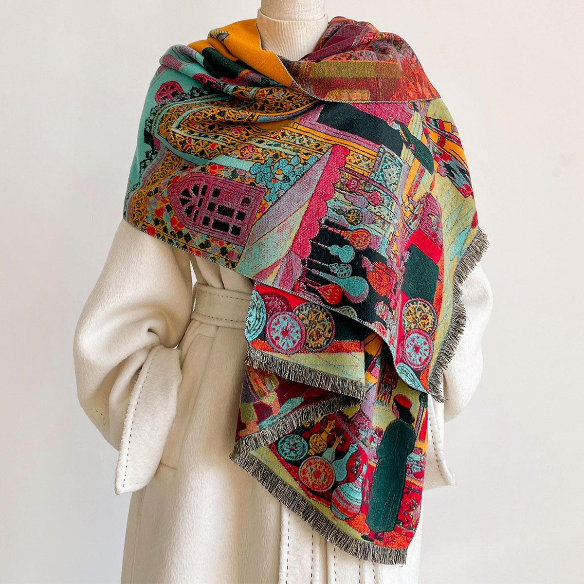 Damen-Schal aus Kaschmir-Imita – Pashmina Wrap Large Bewertung und Preis