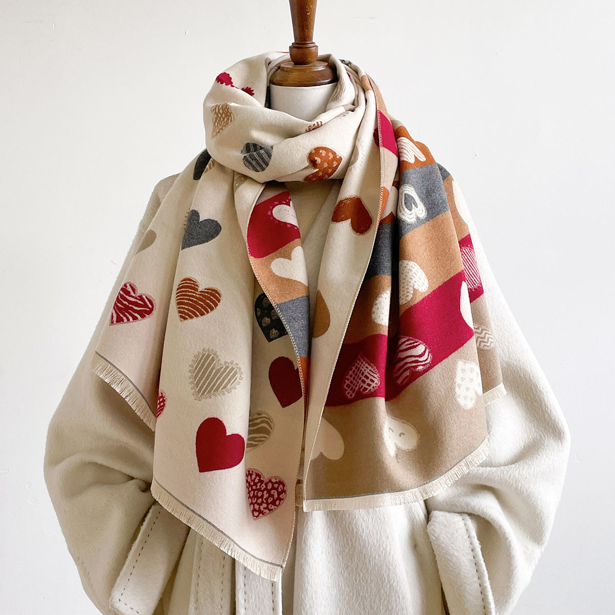 Damen-Schal aus Kaschmir-Imita – Pashmina Wrap Large Bewertung und Preis