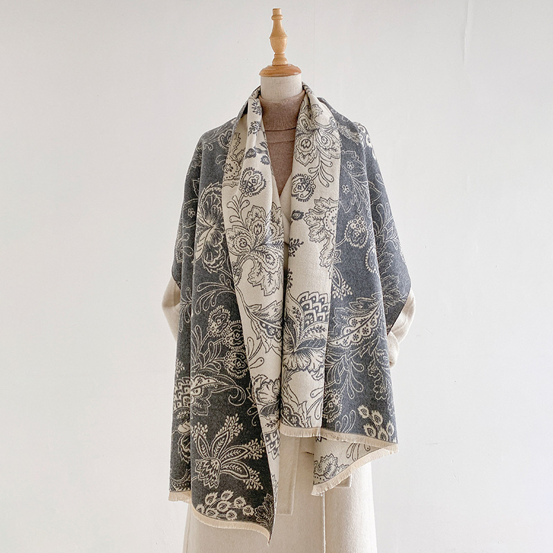 Damenschal Paisley-Blumenmuste – Pashmina Wrap Large Bewertung und Preis