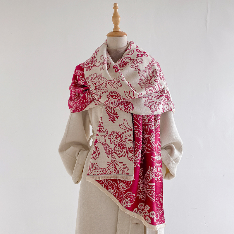 Damenschal Paisley-Blumenmuste – Pashmina Wrap Large Bewertung und Preis