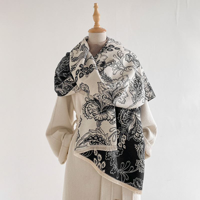 Damenschal Paisley-Blumenmuste – Pashmina Wrap Large Bewertung und Preis